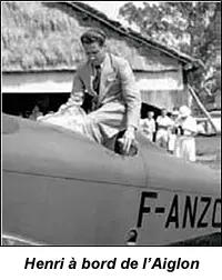 Henri Martinet à bord de L'Aiglon F-ANZO